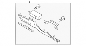 Накладка колени водителя Hyundai Sonata 20-22 серая, US, царапины