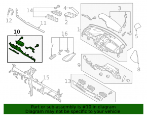 Накладка колени водителя Hyundai Sonata 20-22 серая, US, царапины