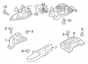 Подушка двигателя правая Mazda3 MPS 09-13