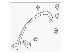 Накладка арки крила задня ліва Mazda CX-5 13-16