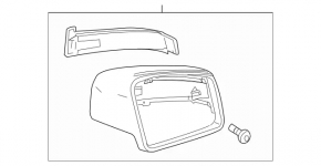 Кришка лівого дзеркала Mercedes E-class W212 13-16 біла