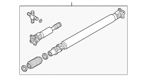 Карданный вал кардан передний Nissan Frontier 24-26 4WD
