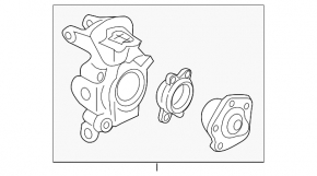Цапфа зі ступицею задня права Audi Q7 16-26 107 mm