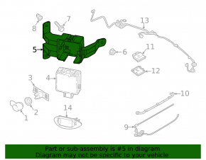 Кронштейн датчика слепых зон правый VW Tiguan 18-19 надломано крепление