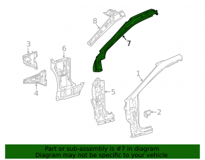 Стойка крыши передняя левая Toyota Camry v70 18-24