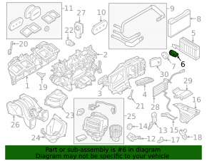 Клапан печки кондиционера BMW 5 F10 11-16 2 части