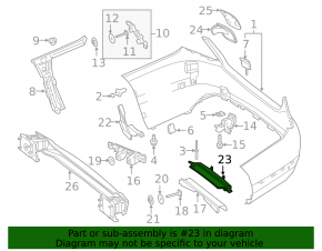 Кріплення заднього бампера нижнє центральне Mercedes C-class W205 300/350e 15-21 AMG pkg