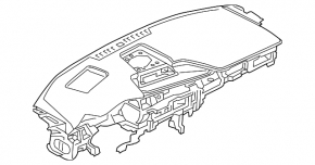 Торпедо передня панель без AIRBAG Mazda 3 19-26 чорна, Mexico built