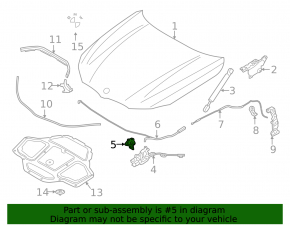 Скоба замка капота левая BMW 5 G30 17-23