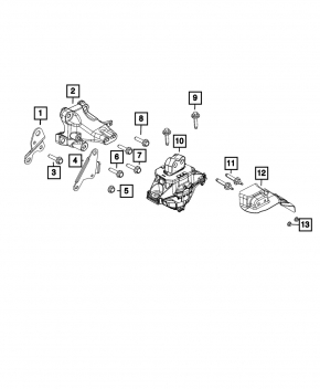 Подушка двигуна ліва Jeep Grand Cherokee WL 22-26 PHEV