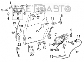Заглушка ручки двери задней левой Toyota Sienna 04-10