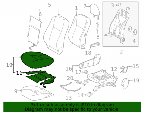 Пассажирское сидение Toyota Highlander 14-16 без airbag, кожа серая