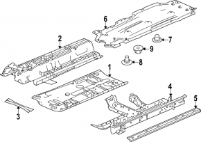 Защита днища передняя левая Honda Accord 23-26