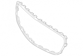 Обрамлення решітка радіатора grill Mercedes W213 E 17-20 хром, AMG pkg
