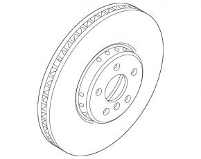Диск тормозной передний правый BMW 7 G11 G12 16-22 348мм