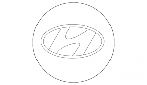 Центральний ковпачок на диск Hyundai Santa FE 21-23 R17, R19, R20