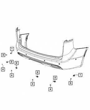 Парктроник заднего бампера Chrysler Pacifica 17-23
