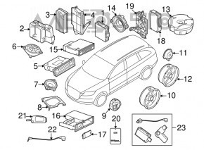 Головное устройство Audi A4 B8 08-16 сломано крепление