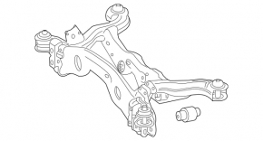 Подрамник задний Mercedes GLA 14-20 Awd