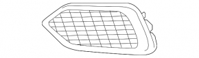 Решетка бампера левая Honda Civic X FK 17-18 5D без птф, без радара