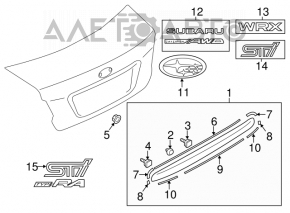 Эмблема крышки багажника Subaru Impreza 17-21 GK значок