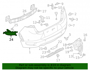 Отражатель заднего бампера правый Mazda CX-3 16-21