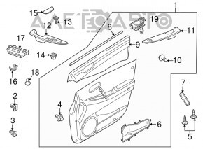 Управление стеклоподъемником передним правым Mazda CX-7 06-09 черн