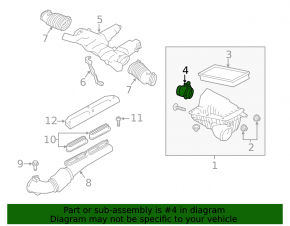 Расходомер воздуха Land Rover Range Rover 13-21 с корпусом, 3.0