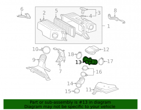 Воздуховод Lexus RX400H 06-09 малый