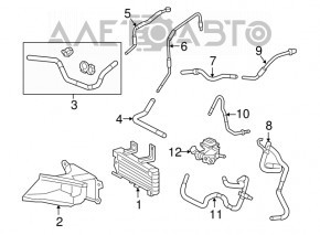 Дефлектор радиатора КПП Lexus RX350 16-22 RX450h 16-19