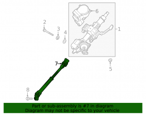 Рульовий карданчик Hyundai Santa FE 21-23 під start-stop, іржавий