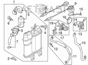 Кронштейн воздушного насоса VW Passat b8 16-19 USA 1.8Т вторая часть