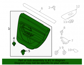 Обшивка двери карточка передняя левая Mazda CX-50 23-26 кожа черная, вставка ткань черная