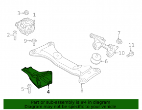 Кронштейн подушки двигателя левый BMW 4 F32/33/36 14-16 N26 RWD