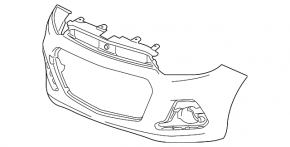 Бампер передній голий Chevrolet Spark 16-18