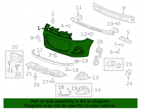 Бампер передній голий Chevrolet Spark 16-18