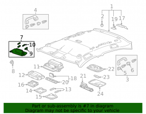 Козырек правый Honda Accord 13-17 серый