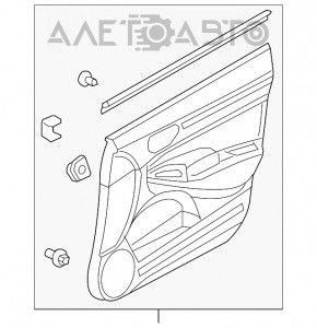 Обшивка двери карточка передняя правая Honda Civic 4d 06-09