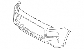 Бампер передній голий Hyundai Santa FE 21-23