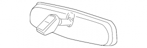 Зеркало внутрисалонное Lexus GS300 GS350 GS430 GS450h 06-09 автозатемнение, Home link, мутное стекло