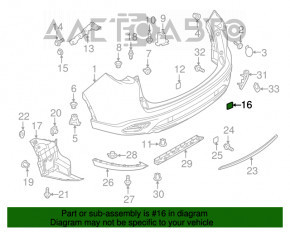 Заглушка буксировочного крюка заднего бампера правая Mazda CX-9 16-23 структура