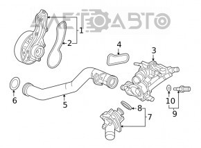 Помпа водяная Acura TLX 15- 2.4
