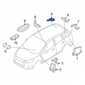 Keyless Antenna Receiver Module Ford C-max MK2 13-17