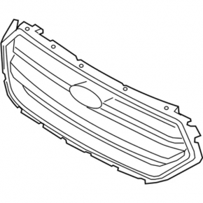 Решетка радиатора grill Ford Escape MK3 17-19 рест черн с хромом