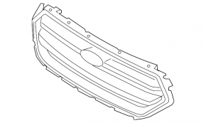 Решетка радиатора grill Ford Escape MK3 17-19 рест черн с хромом