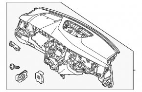 Торпедо передня панель з AIRBAG Volvo XC90 25-26 тип 2, чорна