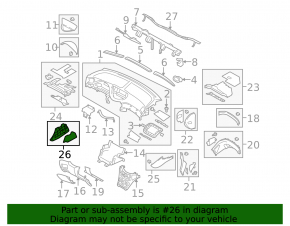 Накладка тоннеля консоли боковая левая Subaru b9 Tribeca