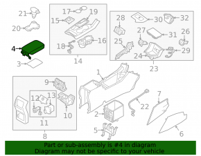 Подлокотник Kia Sportage 20-22 кожа серая