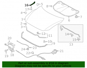 Петля капота правая Mazda 6 14-17