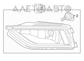 Противотуманная фара птф левая VW Atlas 18-20